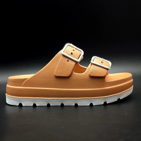 MIA Santi Tan Platform Slide Slip-on Sandals Women's Size 8M - Picture 8 of 12